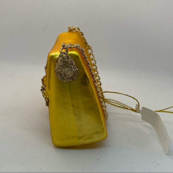 Bloomingdale’s Glass Handbag Ornament With Chain Christmas - Picture 2 of 5